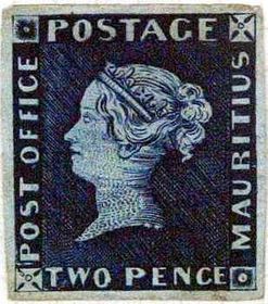 блакитний Маврикій   Друга причина зведення марки на «п'єдестал пошани» пояснюється тим, що «Маврикії» були першими марками Британської імперії, випущеними за межами метрополії, а саме в її острівної колонії