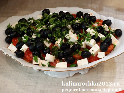 Як приготувати багатьма улюблений   салат грецький   - Ви знайдете в покроковому рецепті з барвистими фото
