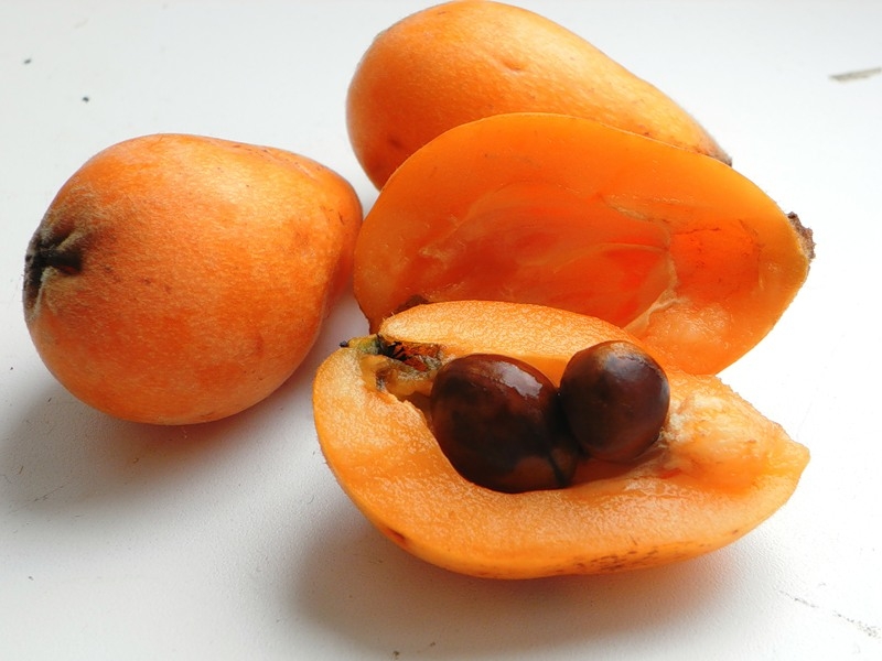 Покрита м'якоть екзотичного фрукта шкіркою оранжевого, кремового або жовтого кольору