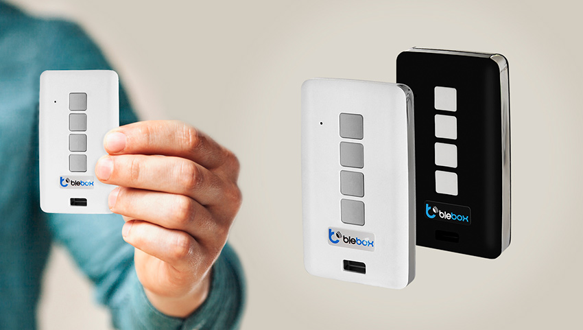 Вы можете управлять устройствами Blebox с помощью пульта дистанционного управления, называемого uRemote, и с помощью кнопки или приложения