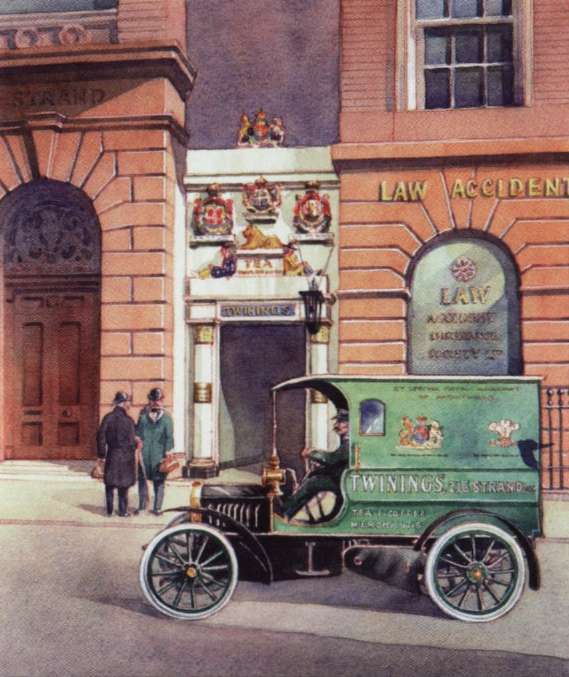 На картині двадцятого століття зображений магазин Твайнінгс на вулиці Стренд, який можна відвідати і сьогодні