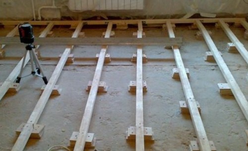 Конструкція підлоги по дерев'яних балках